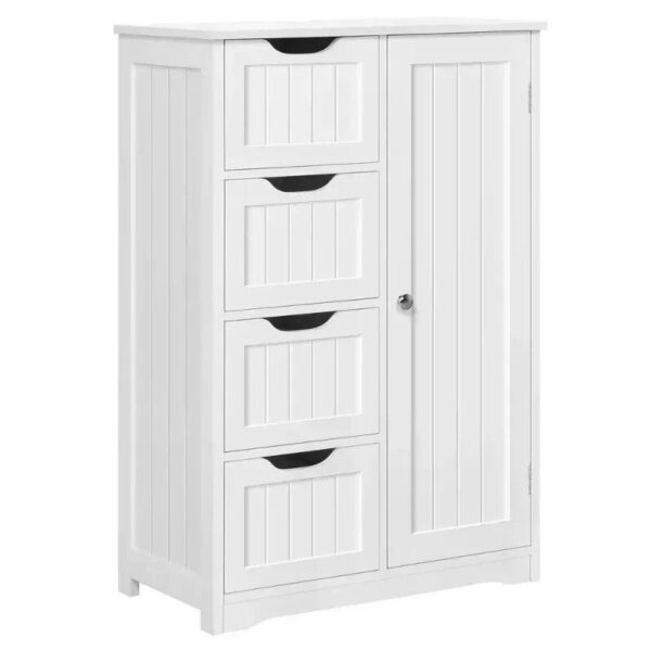 Elegant Wooden Bathroom Storage Cabinet with Drawers and Cupboard - Image 3