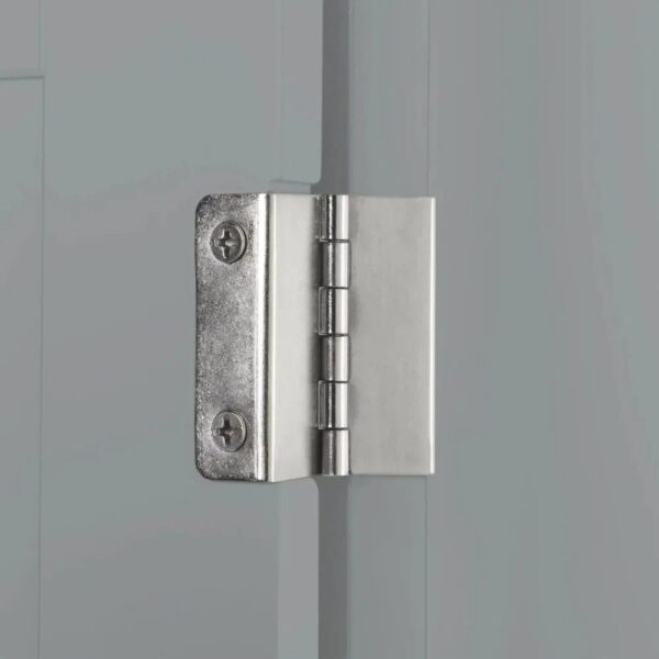 Elegant Gray 2-Door Bathroom Wall Cabinet with Open & Interior Shelves - Image 5