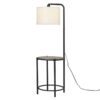 Elegant 54-Inch Floor Lamp with Integrated Table and LED Bulb - Image 4