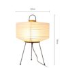 Wabi-Sabi Japanese Tripod Floor Lamp with Rice Paper Shade - Modern LED Standing Light for Home and Hotel - Image 6