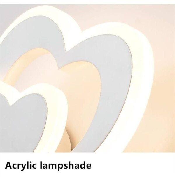 Modern Nordic LED Heart-Shaped Wall Lamp for Cozy Illumination - Image 5