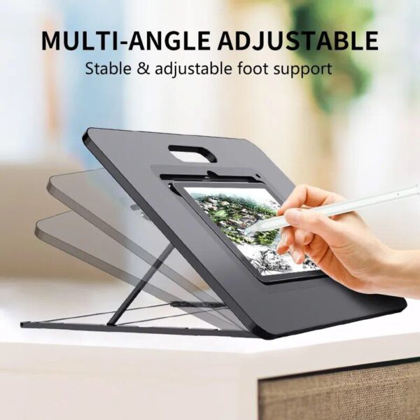 Adjustable iPad Sketchboard Stand with Built-in Pencil Holder & Charging Port - Image 4