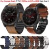 QuickFit Leather & Silicone Strap for Garmin Fenix Series - 22mm/26mm - Image 2