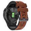 QuickFit Leather & Silicone Strap for Garmin Fenix Series - 22mm/26mm - Image 3