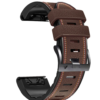 QuickFit Leather & Silicone Strap for Garmin Fenix Series - 22mm/26mm