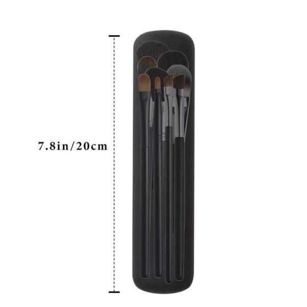Sleek Silicone Makeup Brush Organizer - Compact Travel Pouch for Cosmetics - Image 5