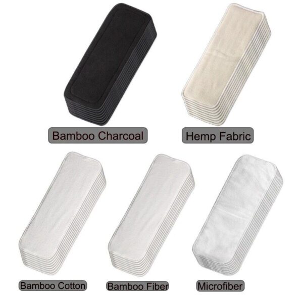 Eco-Friendly Bamboo Charcoal & Hemp Cloth Diaper Inserts - Reusable & Washable - Image 5