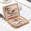 12-in-1 Full Function Stainless Steel Manicure and Pedicure Kit with Leather Case - Image 2