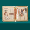 12-in-1 Full Function Stainless Steel Manicure and Pedicure Kit with Leather Case - Image 3